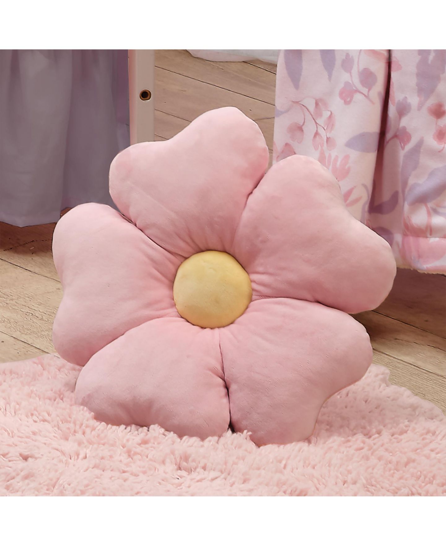 Детская подушка Bedtime Originals Floral Flower Plush 13" Decorative Pillow, 1-Piece, цвет: Розовый — фото 4