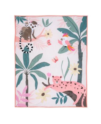 Enchanted Safari Leopard/Lemur Jungle 3-Piece Baby Crib Bedding Set