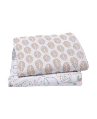 Jungle Story 100% Cotton Muslin Safari Swaddle Blankets - 2 Pack