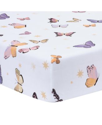 Butterfly Dreams Pink/Gold 3-Piece Nursery Baby Crib Bedding Set