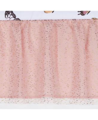 Butterfly Dreams Pink/Gold 3-Piece Nursery Baby Crib Bedding Set