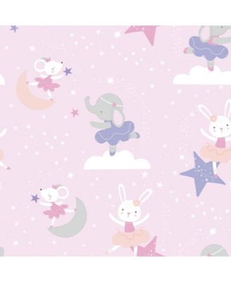 Tiny Dancer Elephant/Bunny Ballet Baby Fitted Crib Sheet - Pink