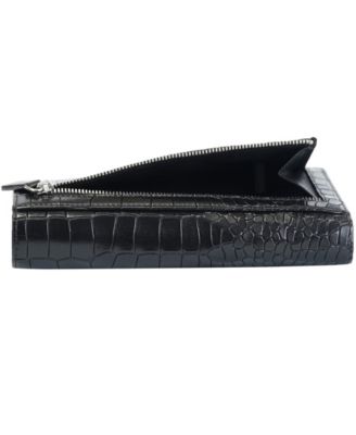Women's Croco2 RFID Secure Quad Fold Wallet