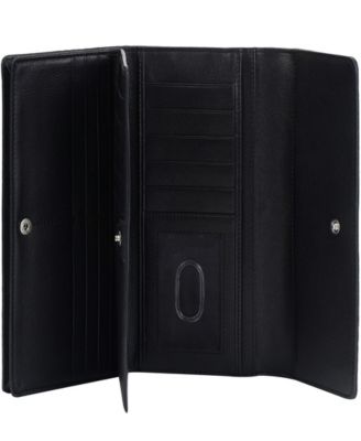 Women's Croco2 RFID Secure Quad Fold Wallet