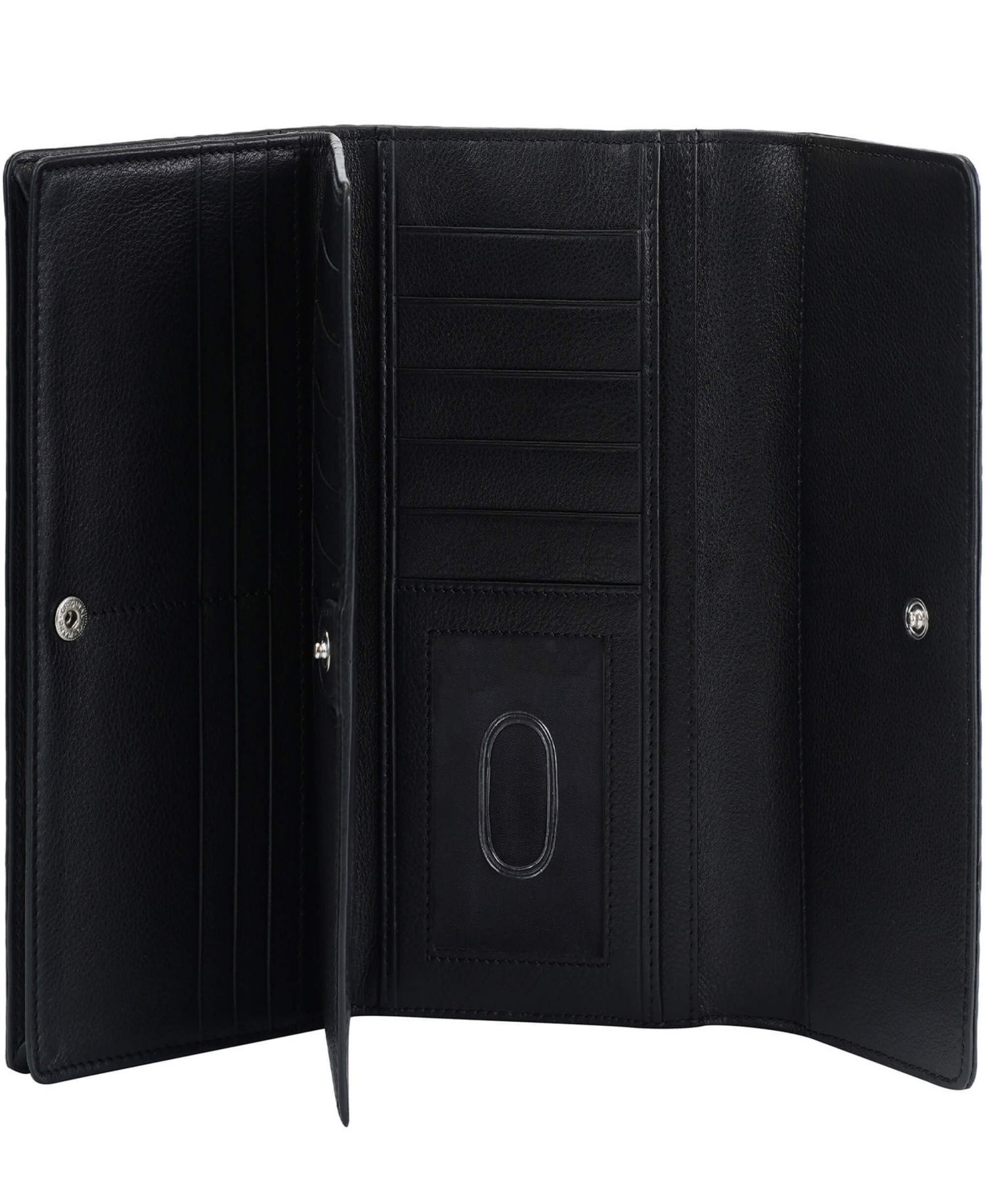 Women's Croco2 RFID Secure Quad Fold Wallet