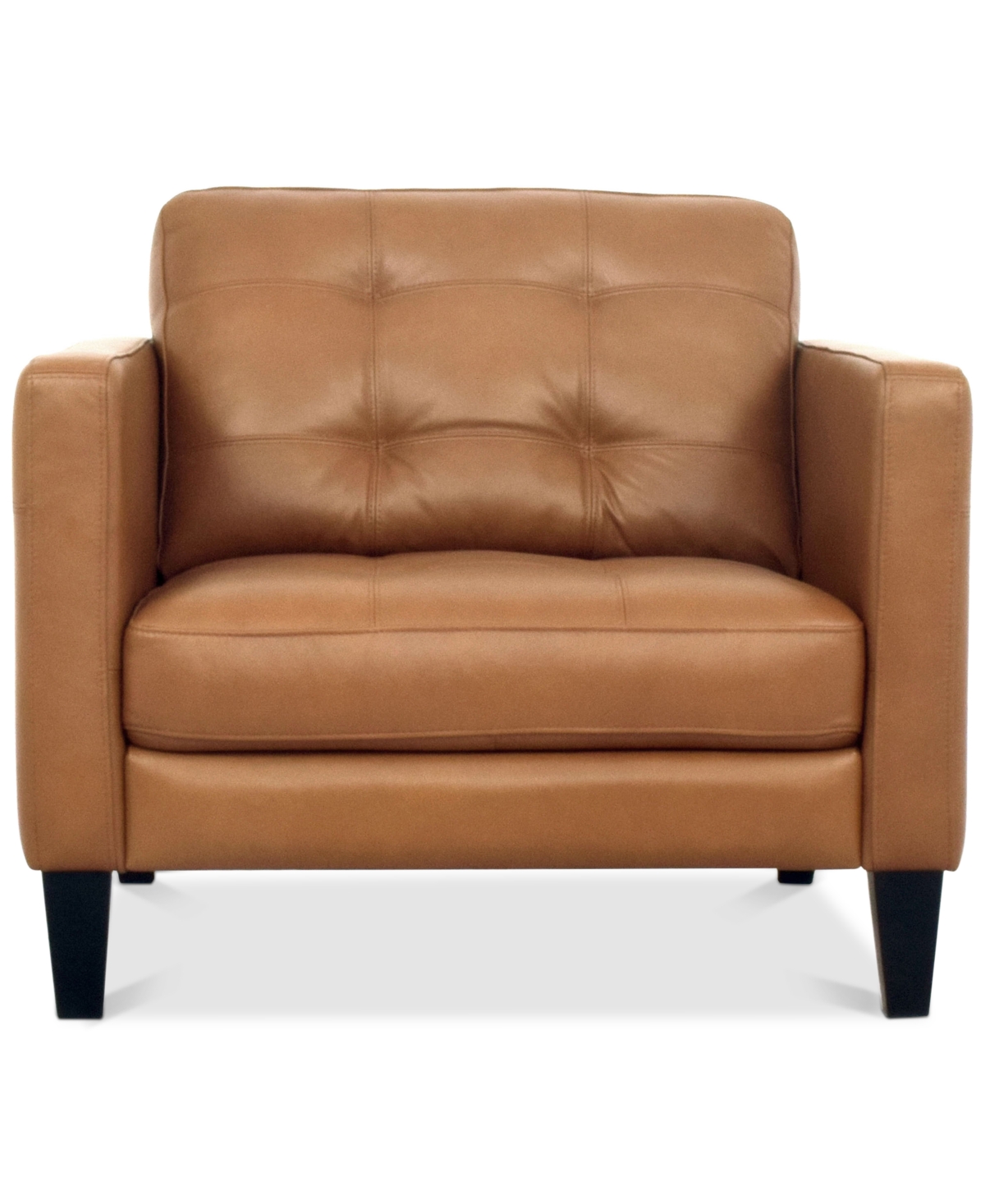 Macy's Pezley Leather Arm Chair, Created For  In Palomino