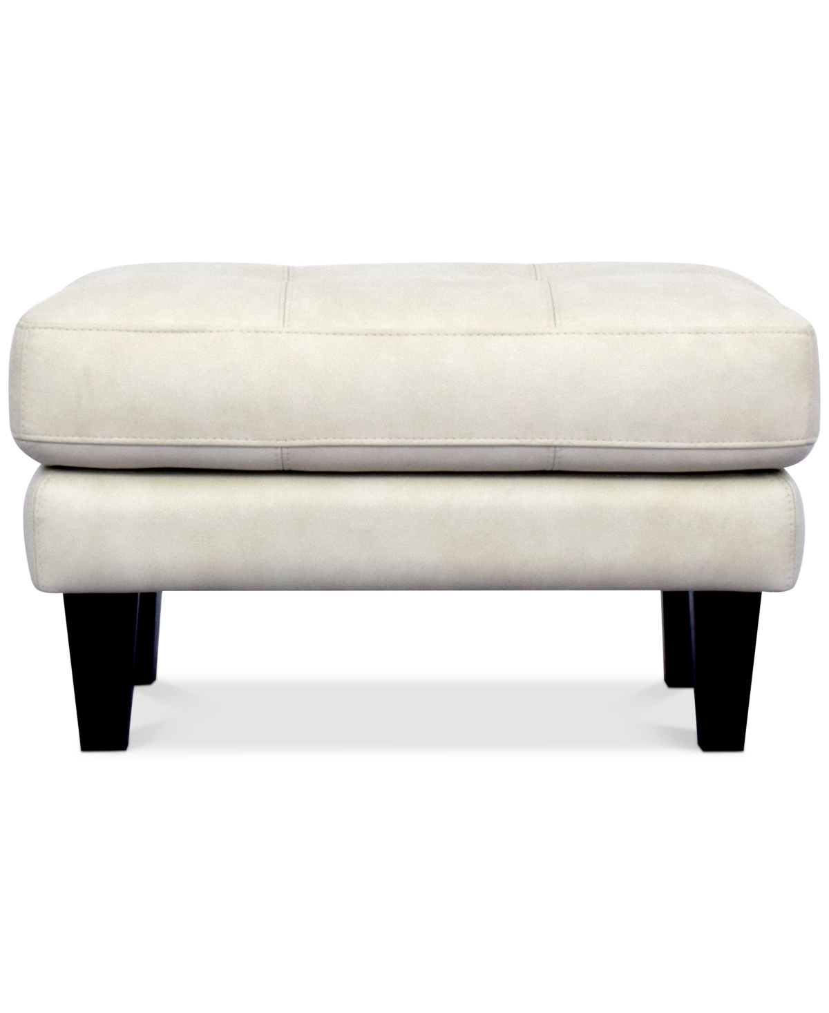 Macy's Pezley Leather Ottoman, Created For  In Cream