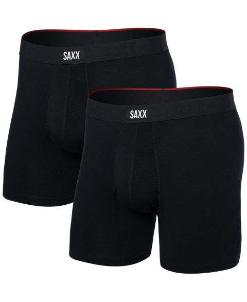 Трусы-боксеры Xtra для мужчин, 2 шт. — SAXX, цвет: Чёрный