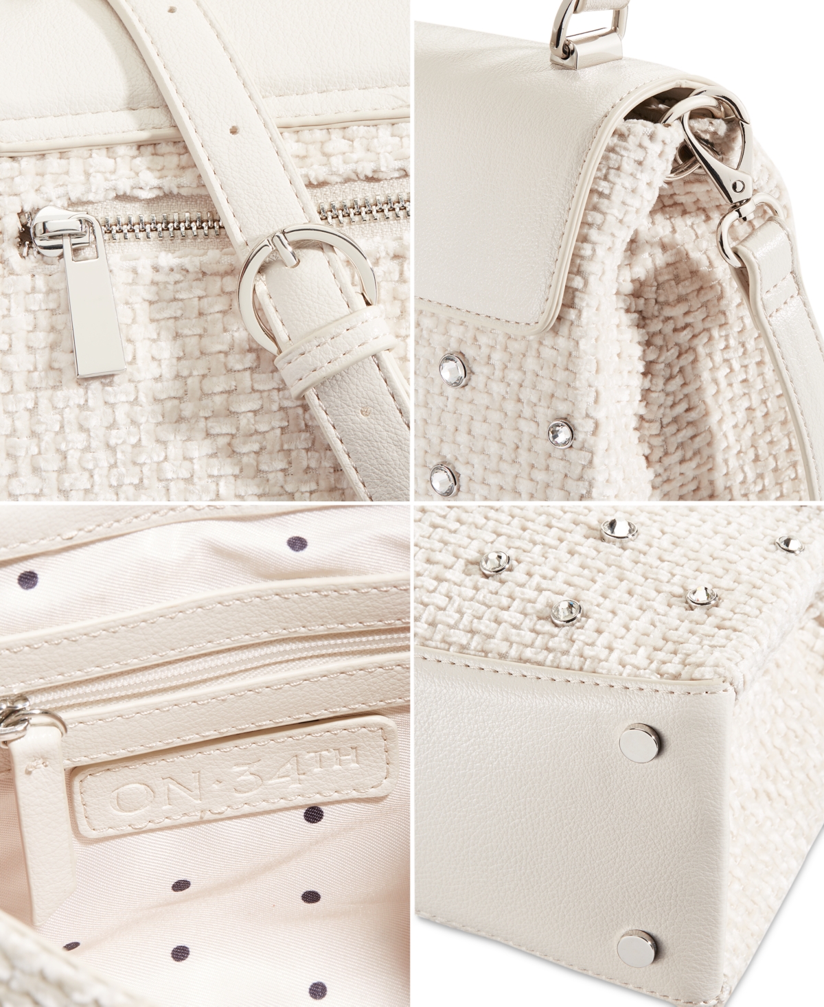 On 34th Tandii Woven Crystal Satchel Crossbody, Created for Macy's