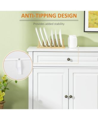 Modern Sideboard Cabinet with Drawers and Adjustable Shelves