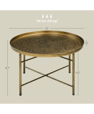 Hammered Tray Round Coffee Table