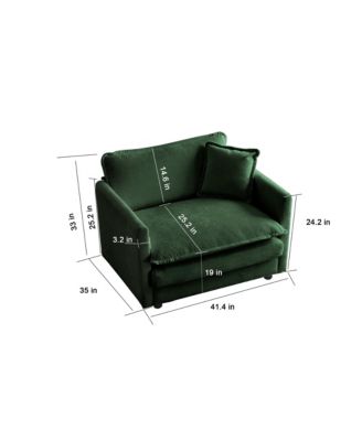 Chenille Accent Armchairs with Toss Pillows