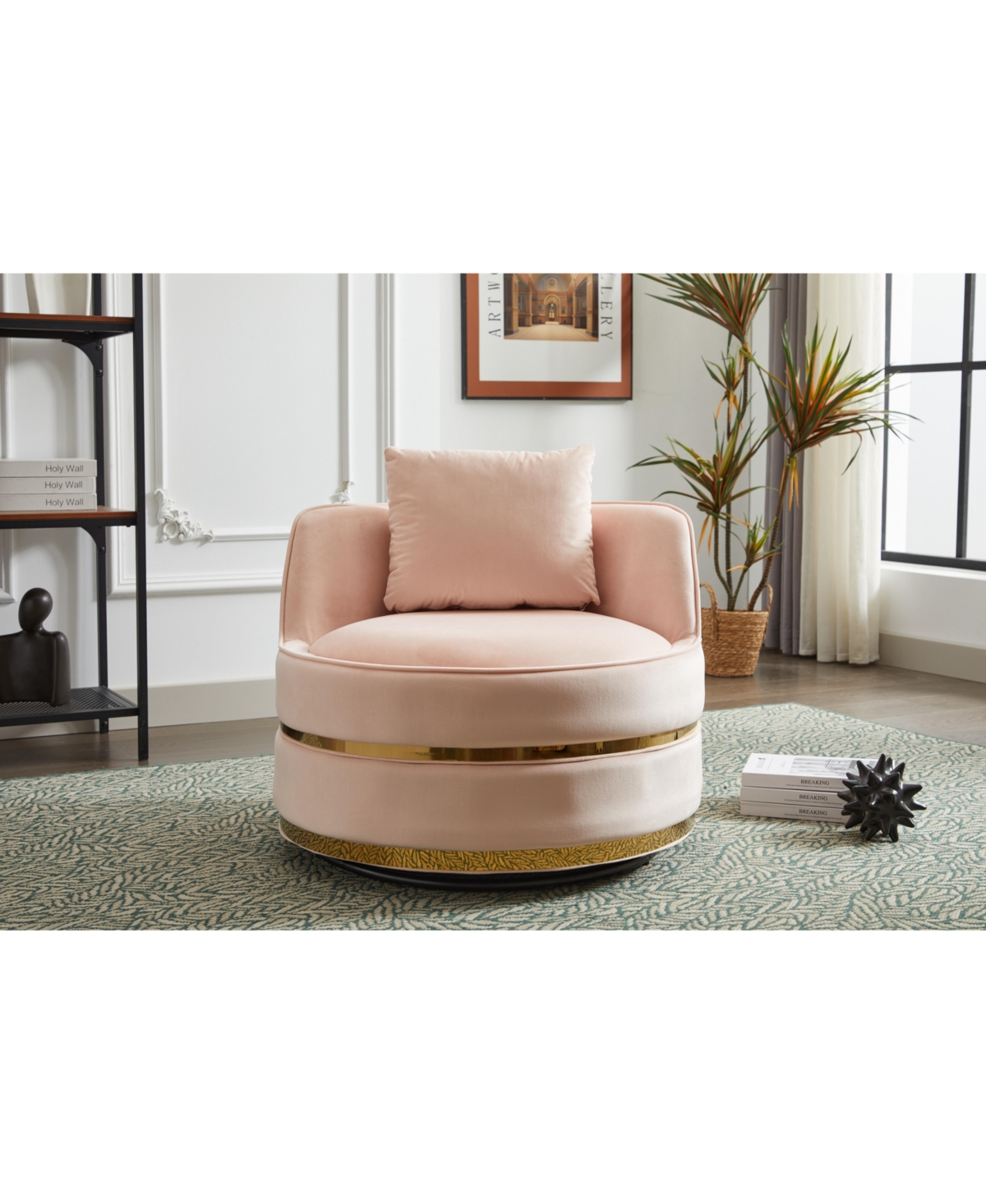 Streamdale Furniture Swivel Chair, 360 Swivel Accent Chair, Barrel Chair for Living Room Bedroom