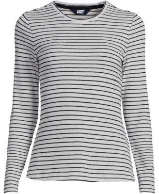 Plus Size Lightweight Waffle Long Sleeve Crew Neck T-Shirt