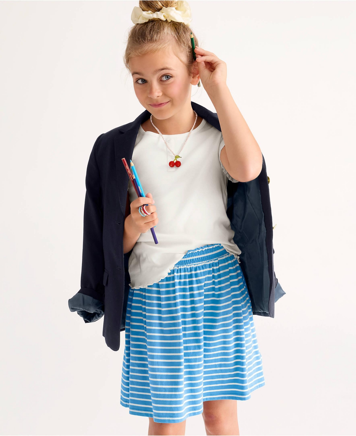 Lands' End Girls Smocked Skort