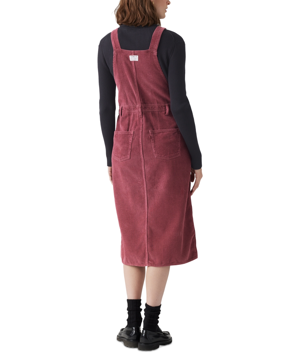Shop Levi's Women's Tico Sleeveless Cotton Jumper Dress In Burgundy G