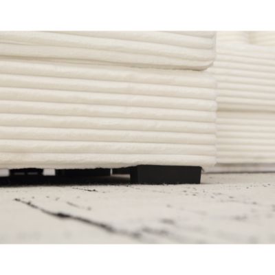 Oversized L-Shaped Modular Couch with Armrests, Throw Pillows