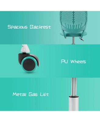 Office Task Desk Armless Chair Adjustable Mid Back Swivel