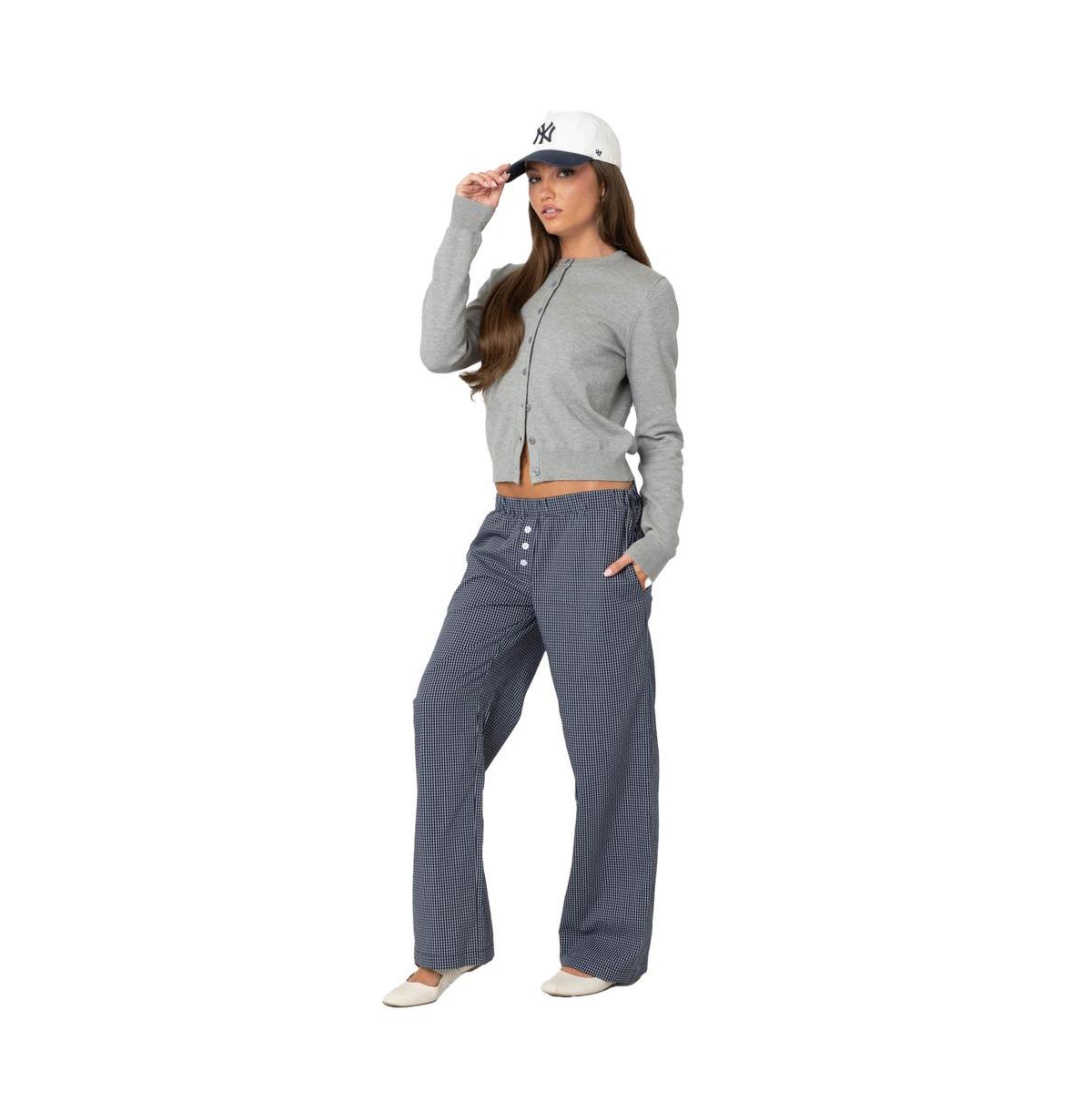 Edikted Women's Ellery Checkered Pants
