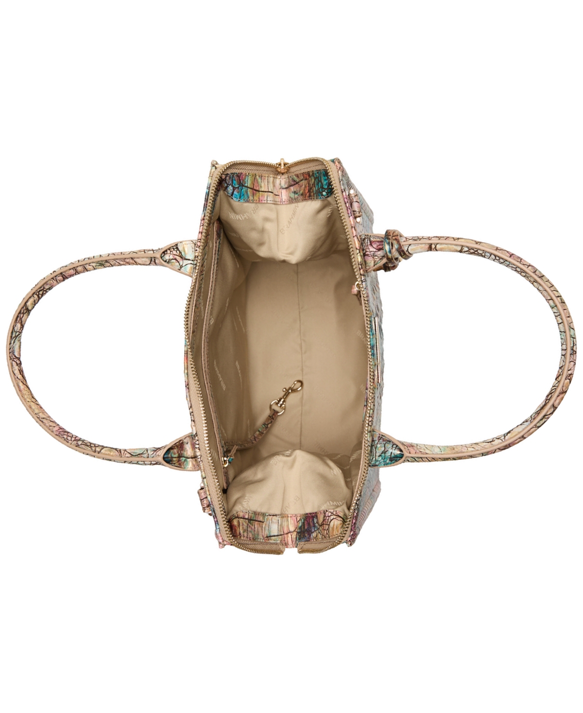 Brahmin Caroline Melbourne Embossed Leather Satchel