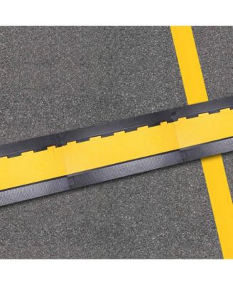 Cable Ramp Protector 3 Channel Hose Protecitive 44000 Lbs Load Capacity Heavy Duty Speed Bump for Road Driveway
