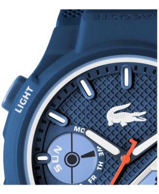 Men's LC33 Blue Silicone Strap Watch 45mm