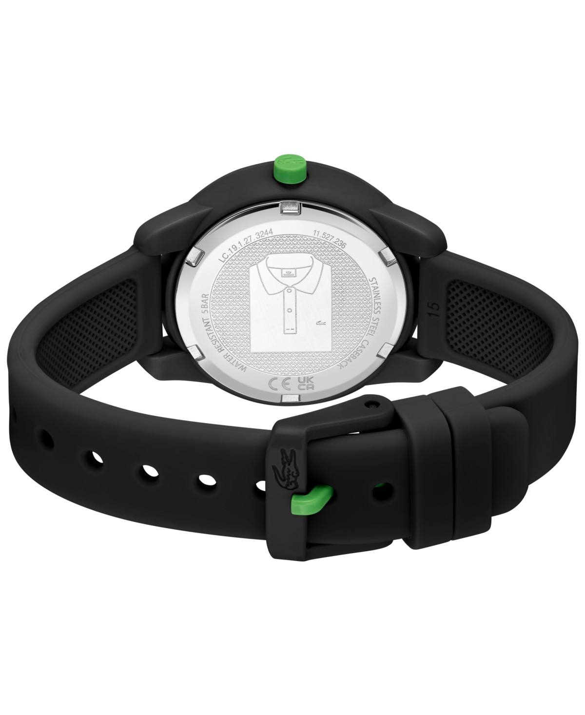 Детские часы Lacoste Kids Mini Tennis с чёрным силиконовым ремешком 34.5мм — фото 4