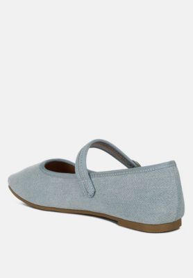 Womens Iker Classic Denim Pin Buckle s Ballerinas