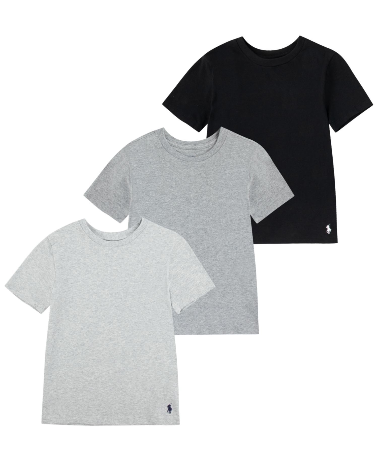 Boys' 8-20 Crewneck Undershirts, 3-Pack