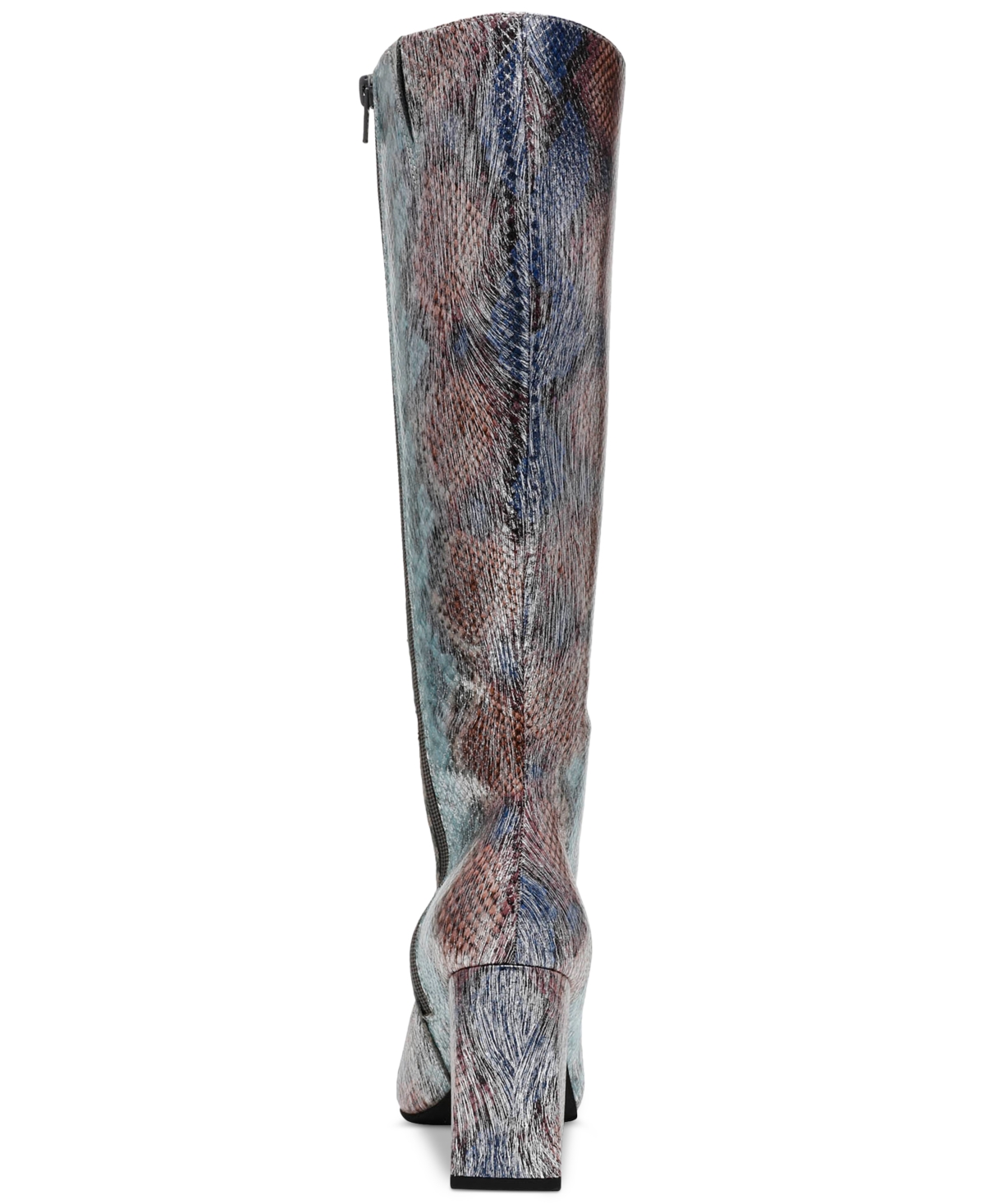Shop Wild Pair Islah Wide-calf Block Heel Knee High Boots, Created For Macy's In Multi Snake