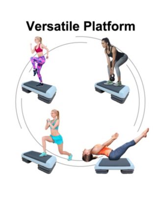 Adjustable Aerobic Stepper with Risers