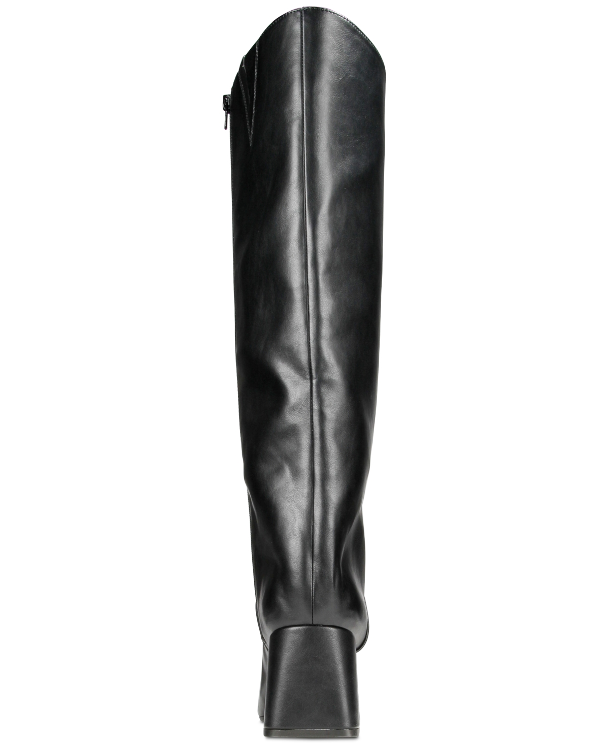 On 34th Women's Millerr Square-toe Knee High Boots, Created For Macy's In Black Smooth