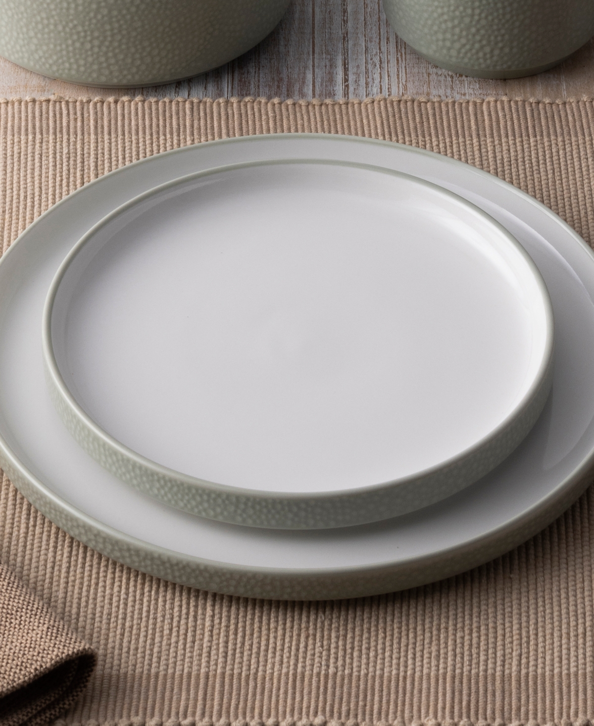 Noritake Colortex Stone Stax Salad Plates, Set Of 4 In Green