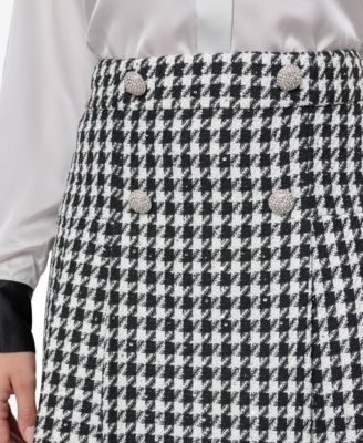 Women's Houndstooth Miniskirt