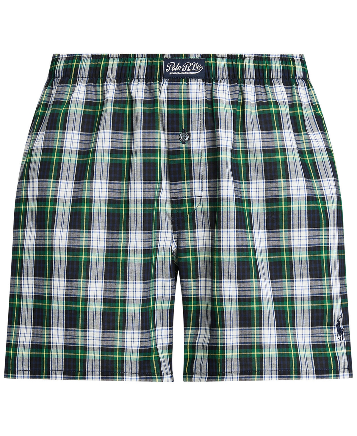 Polo Ralph Lauren Men's Plaid Woven Boxers -CRUISE NAVY POLO PLAYER