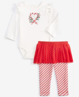 Carter's Baby Girls Merry Bright Bodysuit & Tutu Pants, 2 Piece Set - Macy's