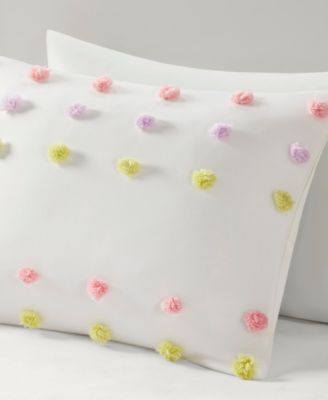 Cora Pompom Clip Jacquard 3-Pc. Comforter Set, Full/Queen