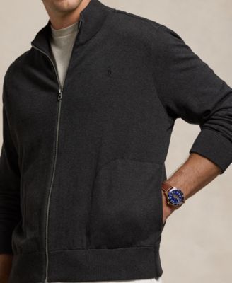 Men's Big & Tall Hybrid Full-Zip Mockneck Sweater