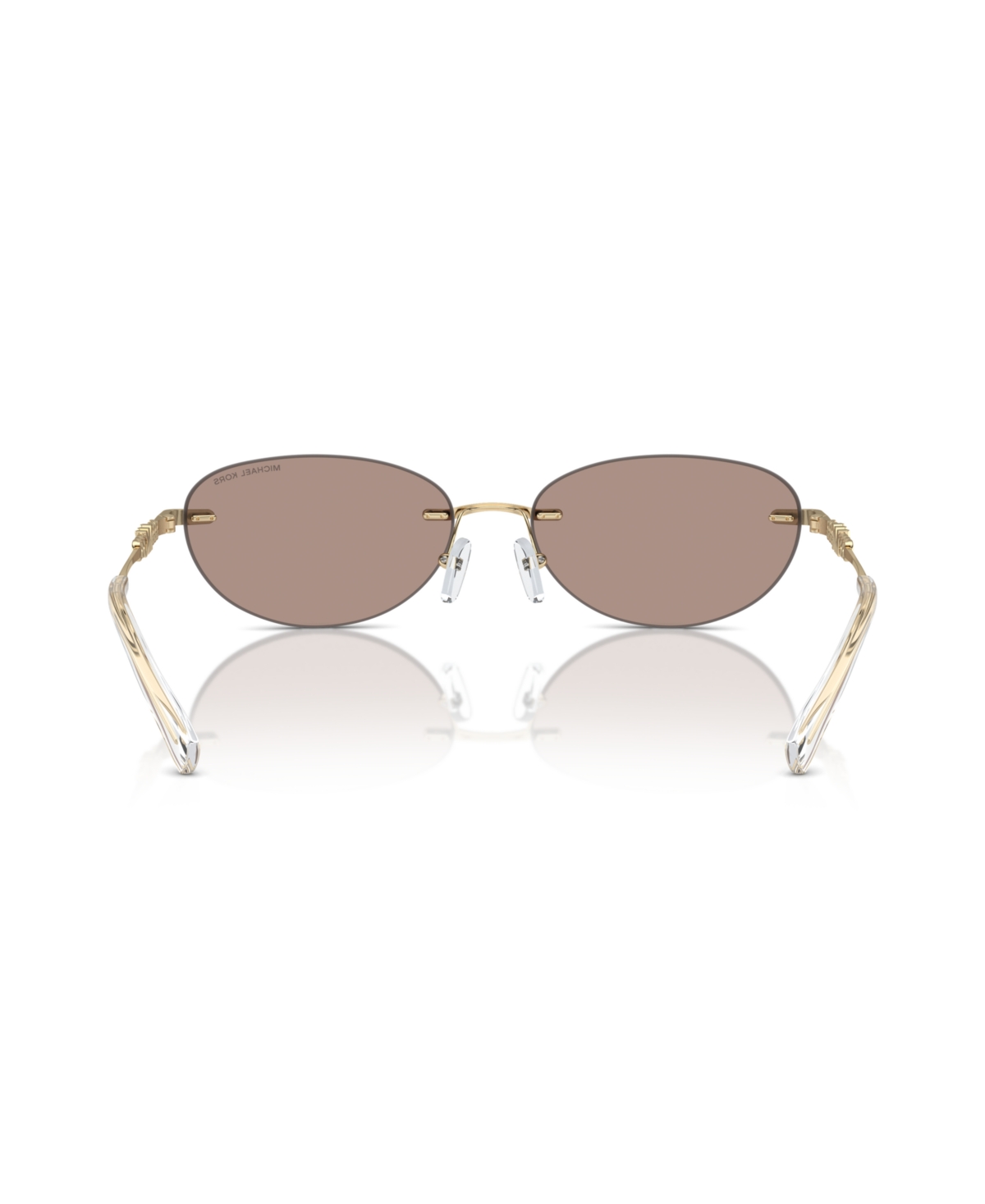 Michael Kors Manchester Mk 1151 10145a 58mm Womens Oval Sunglasses In Brown Mirror