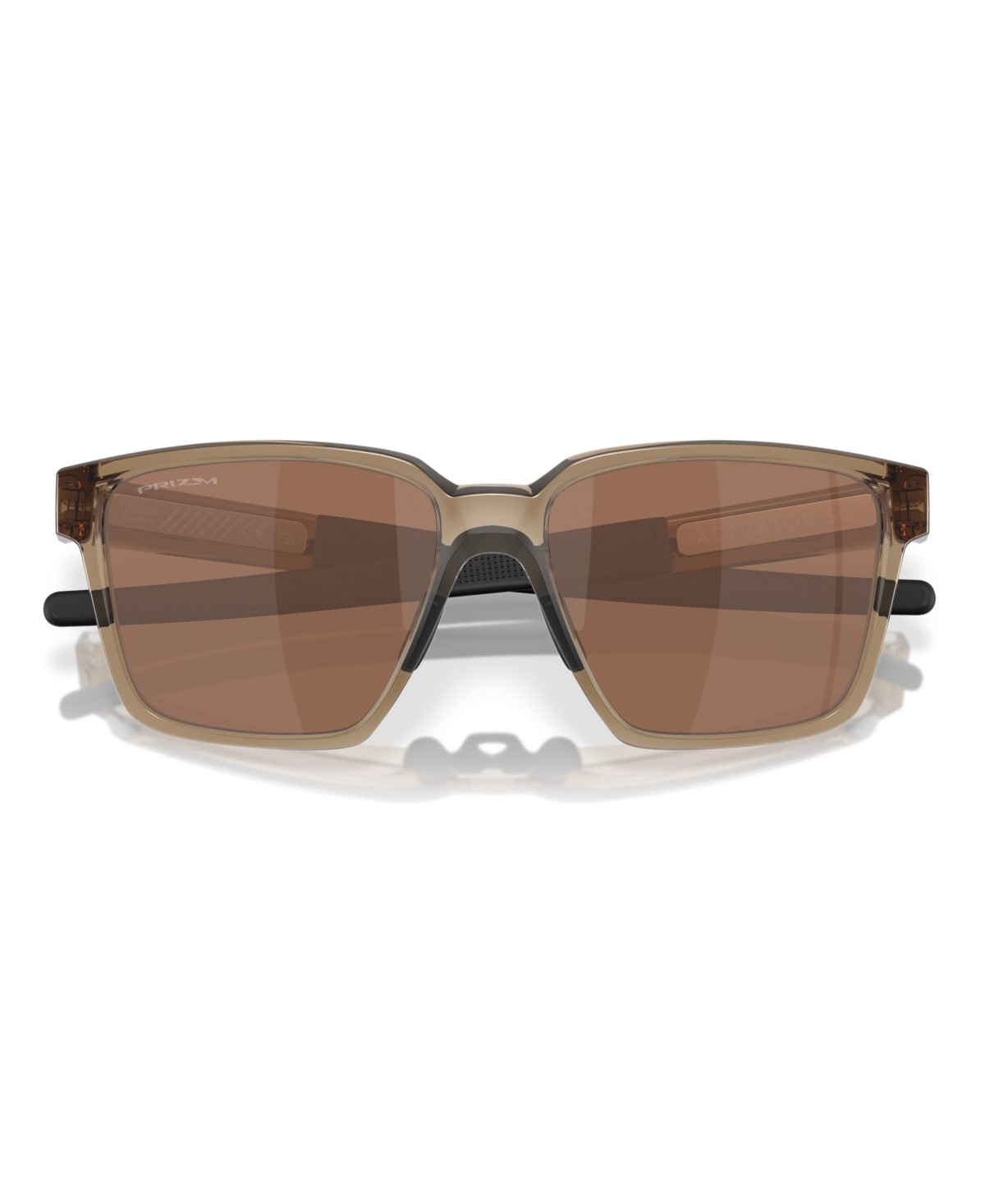 Shop Oakley Unisex Polarized Actuator Sunglasses, Oo9430 In Brown Smoke