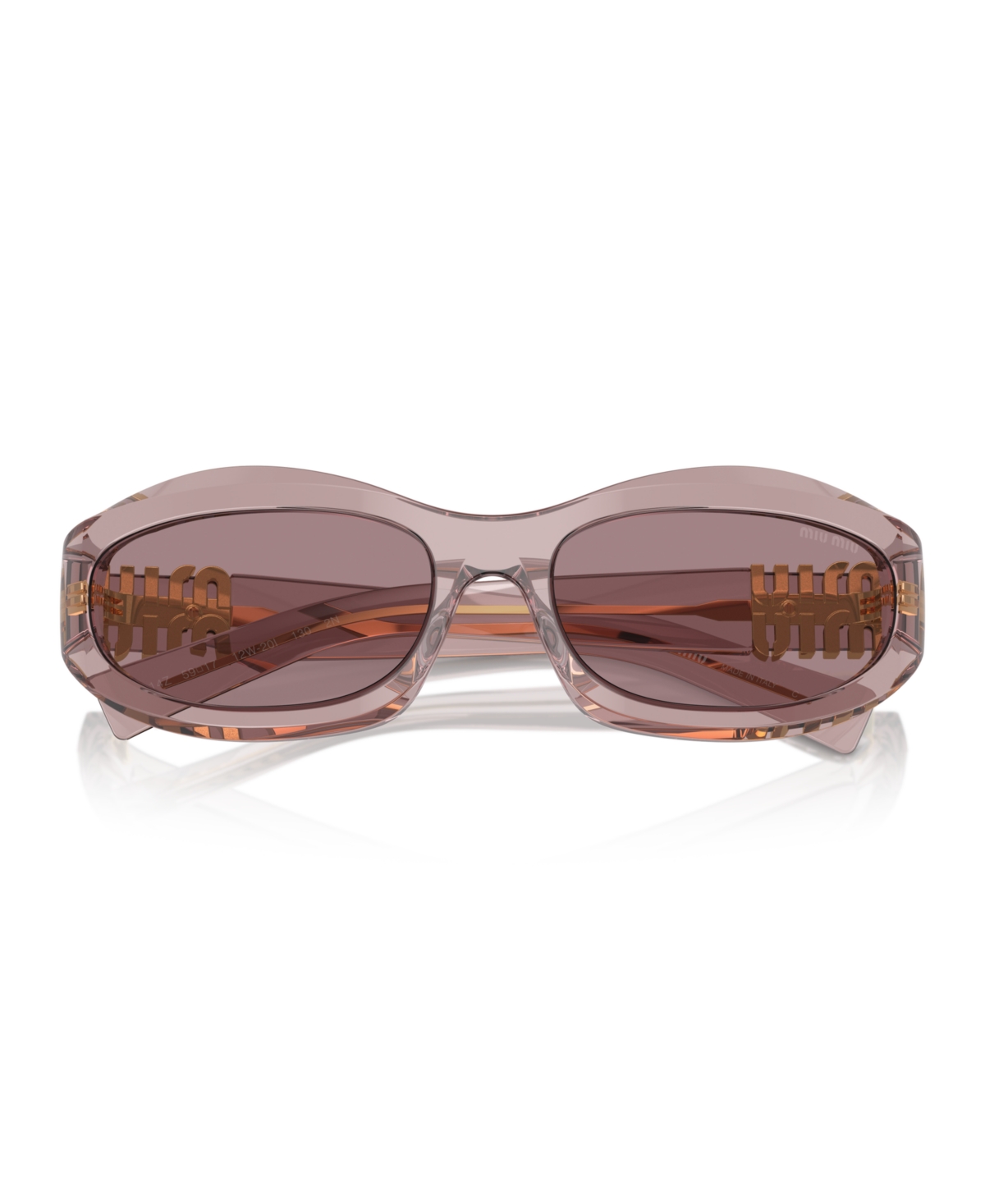 Miu Miu Sonnenbrille Mit Geometrischem Gestell In Mauve Trasparent
