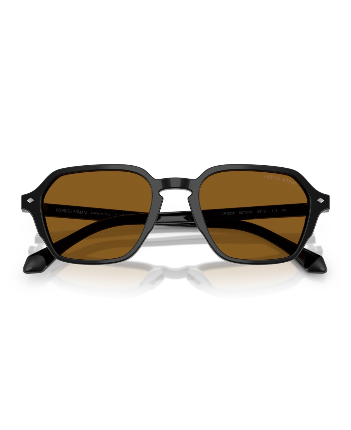 Giorgio Armani Rectangle-frame Sunglasses In Transparent Green