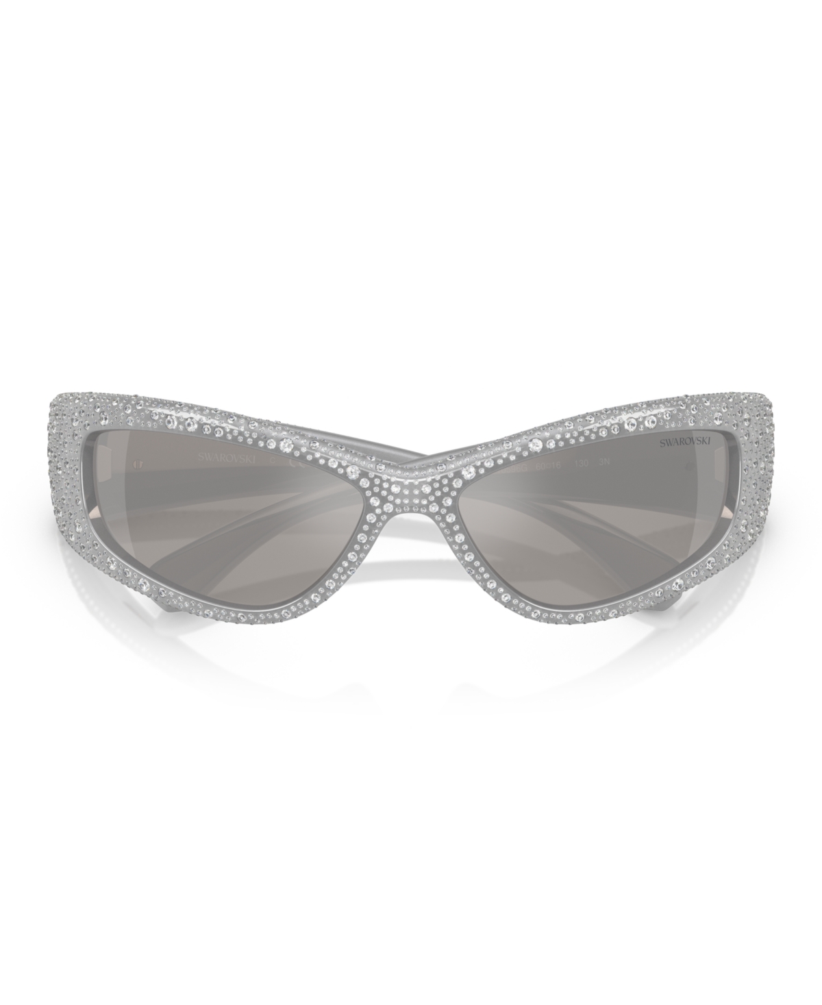 Swarovski Crystal-embellished Rectangle Sunglasses In Light Gray