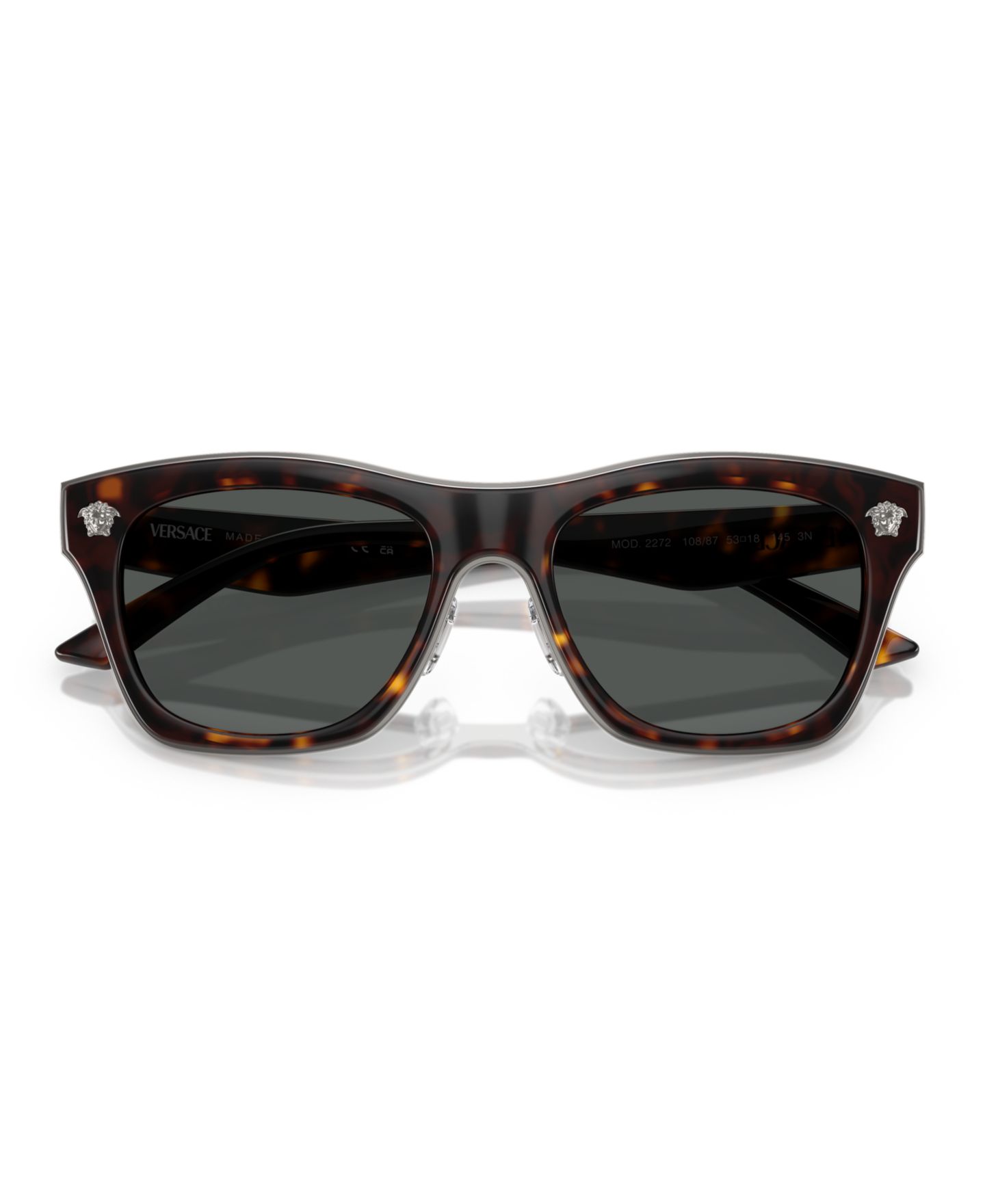Солнцезащитные очки Versace Unisex Round Sunglasses, VE2272, цвет: Гавана — фото 5