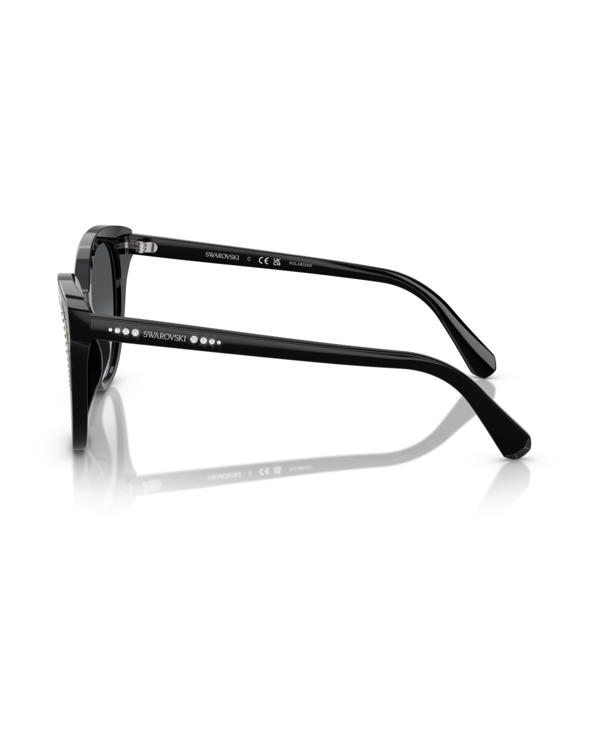 Swarovski Crystal-embellished Oversized Sunglasses In Black