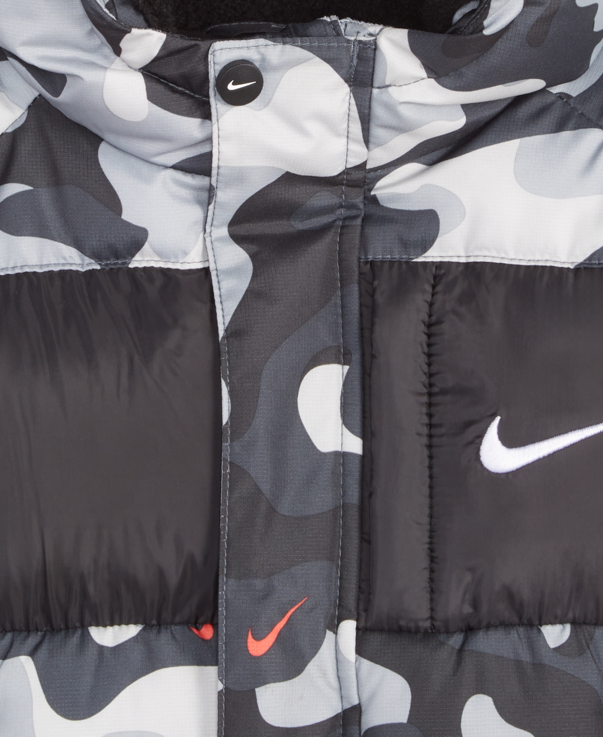 Nike Toddler Boys Mixed-Media Hooded Puffer Jacket