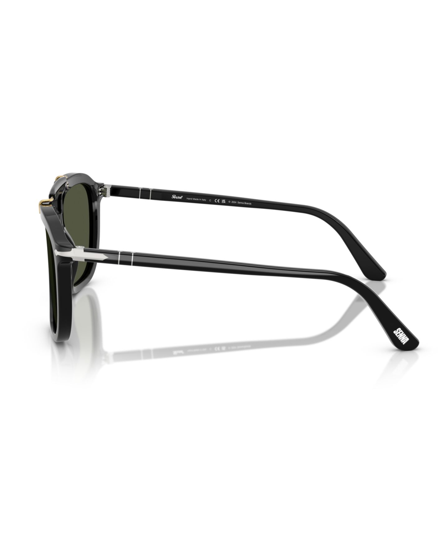 Солнцезащитные очки Persol Unisex Round, PO0203S, цвет: Чёрный — фото 3