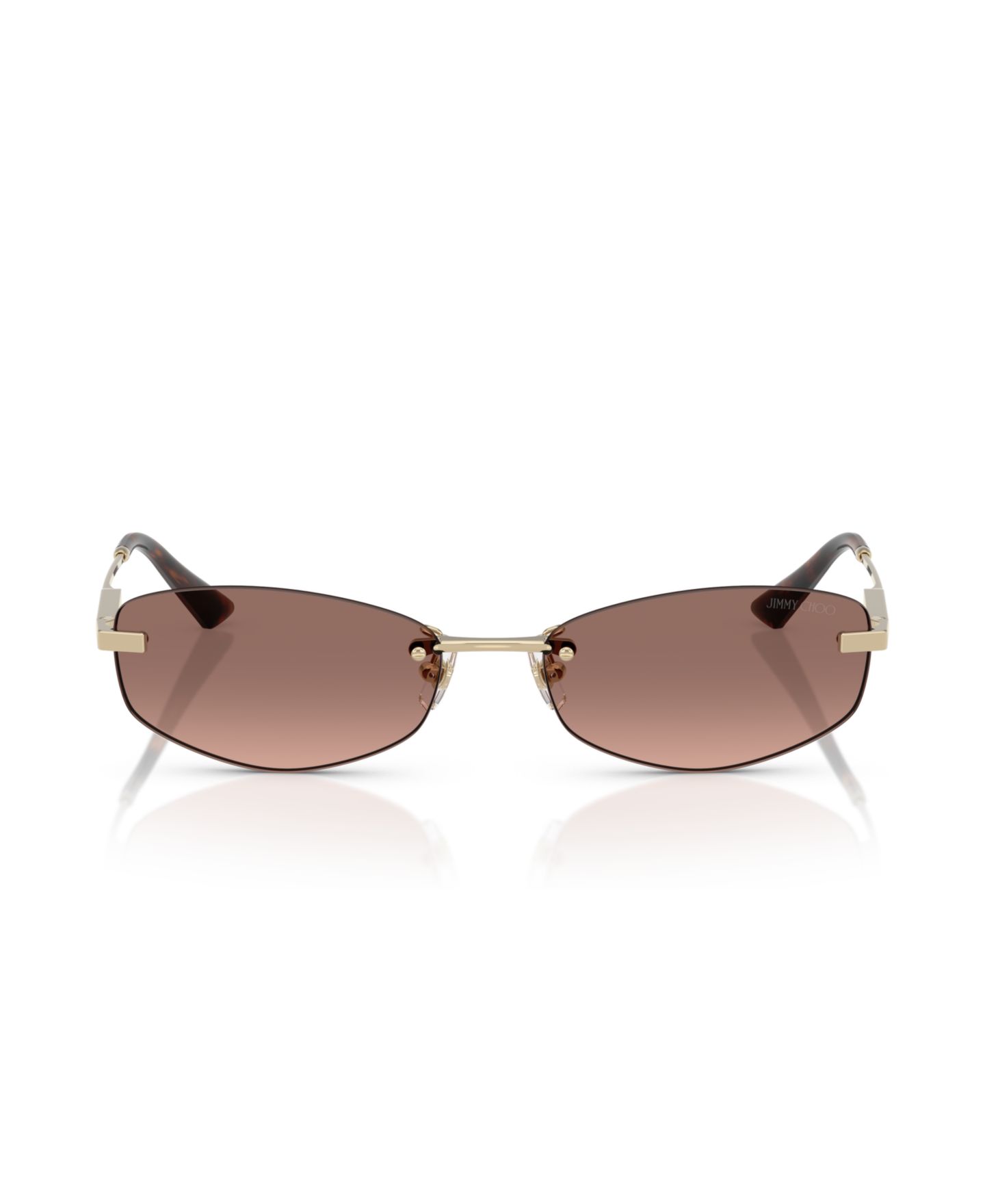Женские солнцезащитные очки Jimmy Choo Sunglasses JC4013D, цвет: Розовый золотой — фото 2