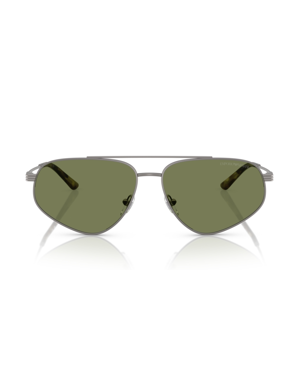 Emporio Armani Nero Opaco Metal Sunglasses In Black
