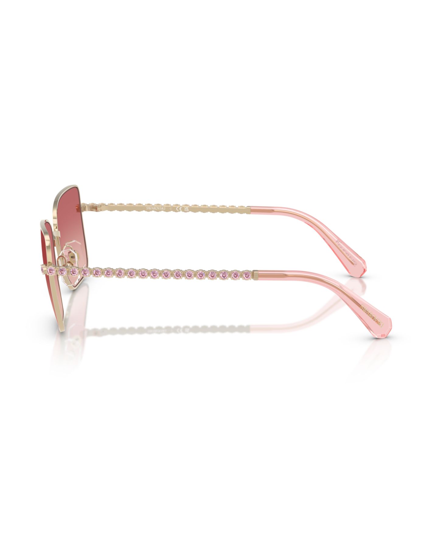 Женские солнцезащитные очки Swarovski Sunglasses, Sk7015, цвет: Бледный золотой — фото 3